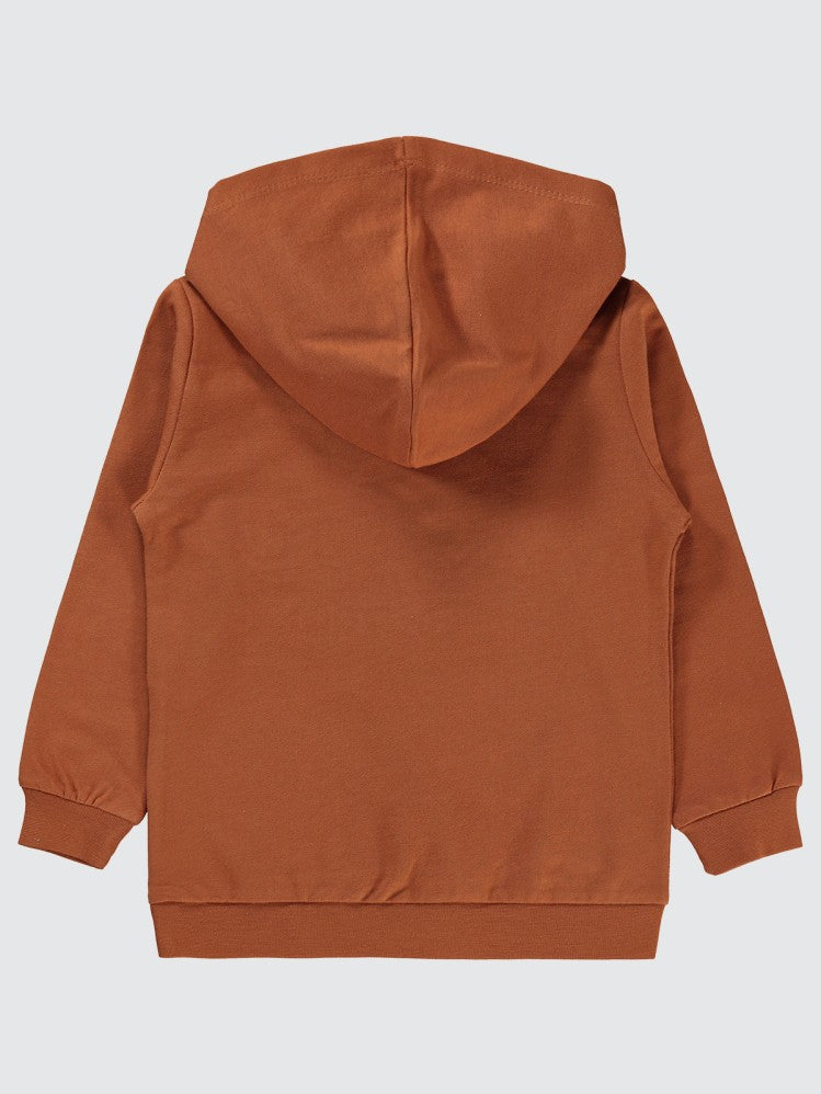 Civil Boys Dinozor Gofre Baskılı 2-5 Yaş Sweatshirt - Turuncu