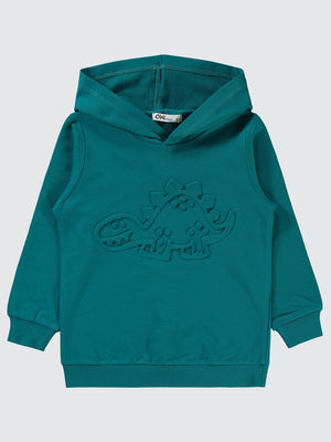 Civil Boys Dinozor Gofre Baskılı 2-5 Yaş Sweatshirt - Yeşil