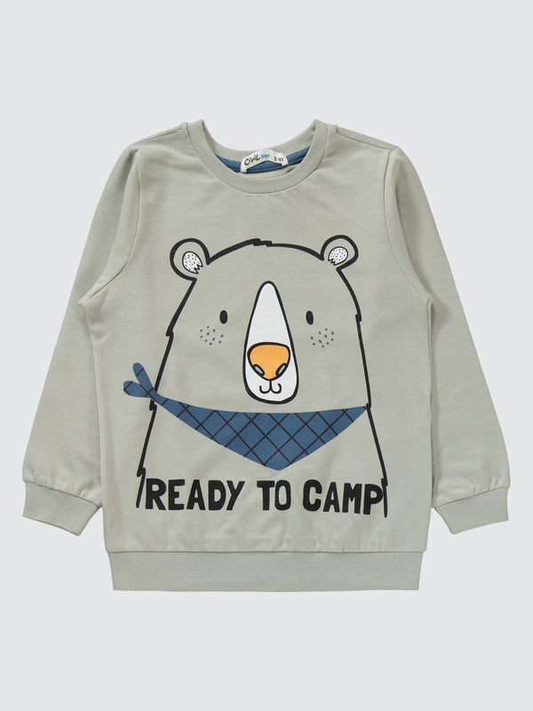 Civil Boys Ready To Camp Baskılı 2-5 Yaş Eşofman Takımı - Mavi