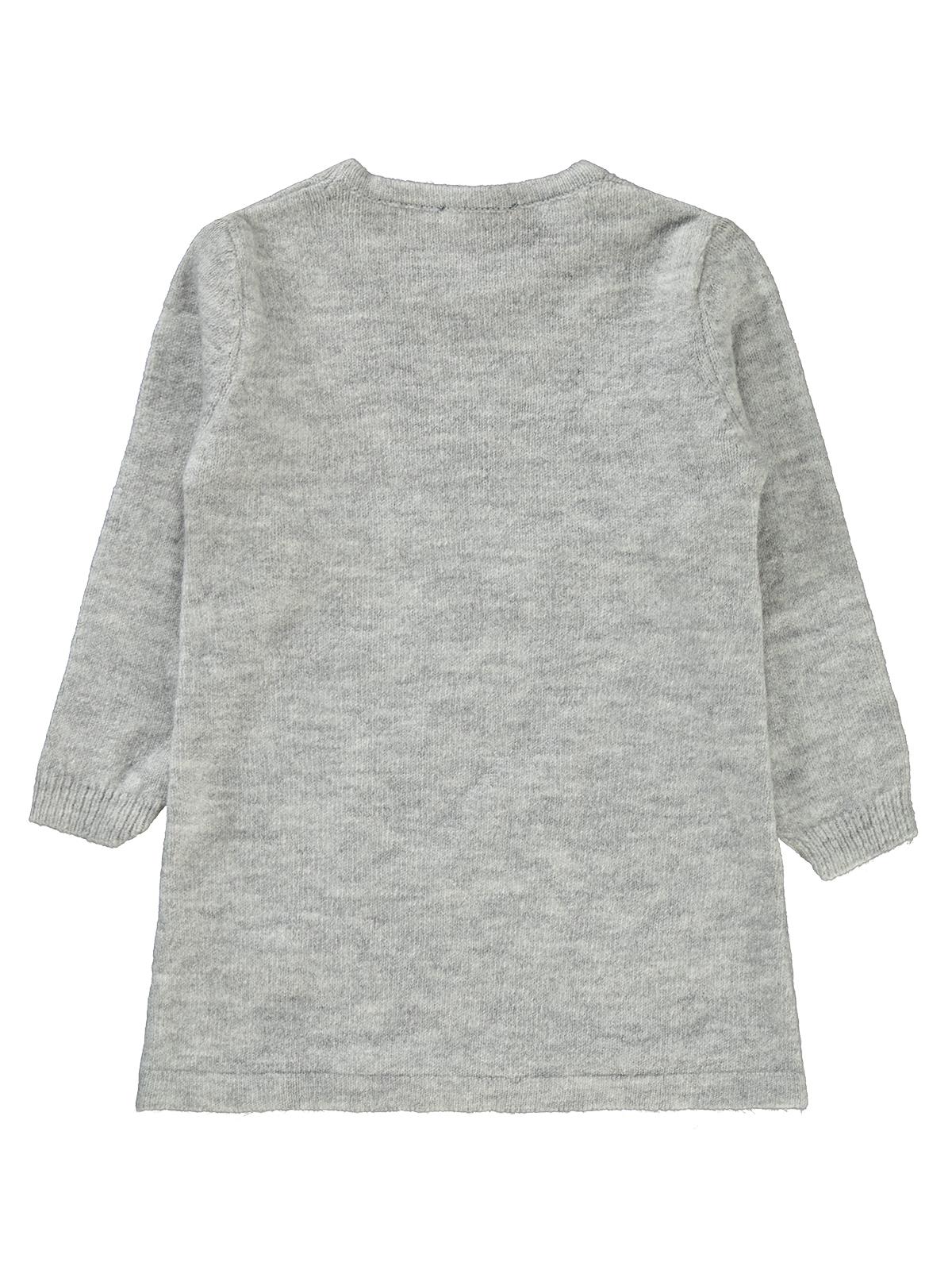 Civil Girls Unicorn Desenli 2-5 Yaş Elbise - Gri