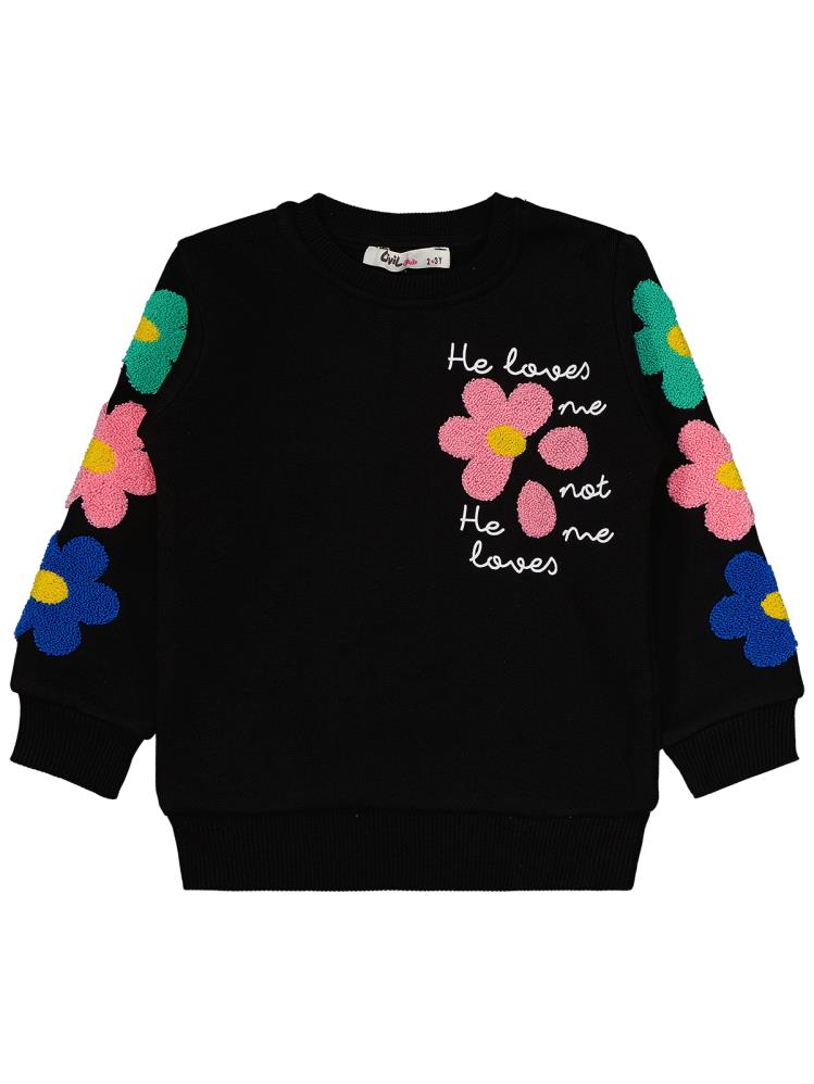 Civil Girls Papatya Süzene 2-5 Yaş Eşofman Takımı - Siyah