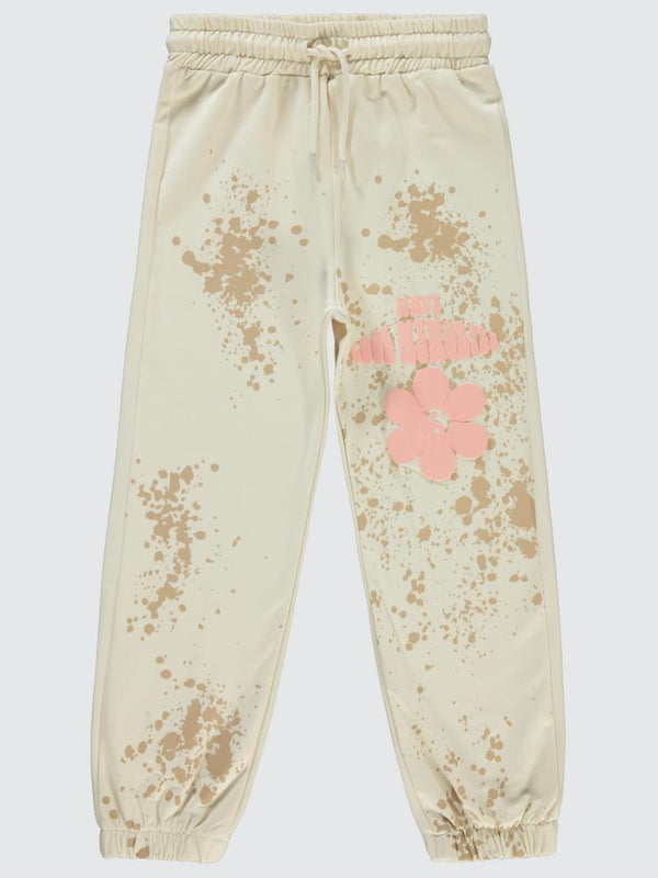 Civil Girls Have Cool Baskılı 10-13 Yaş Eşofman Altı - Fil Dişi