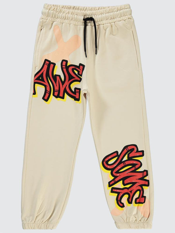 Civil Girls AWE Baskılı 10-13 Yaş Eşofman Altı - Fil Dişi