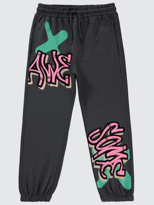 Civil Girls AWE Baskılı 10-13 Yaş Eşofman Altı - Gri