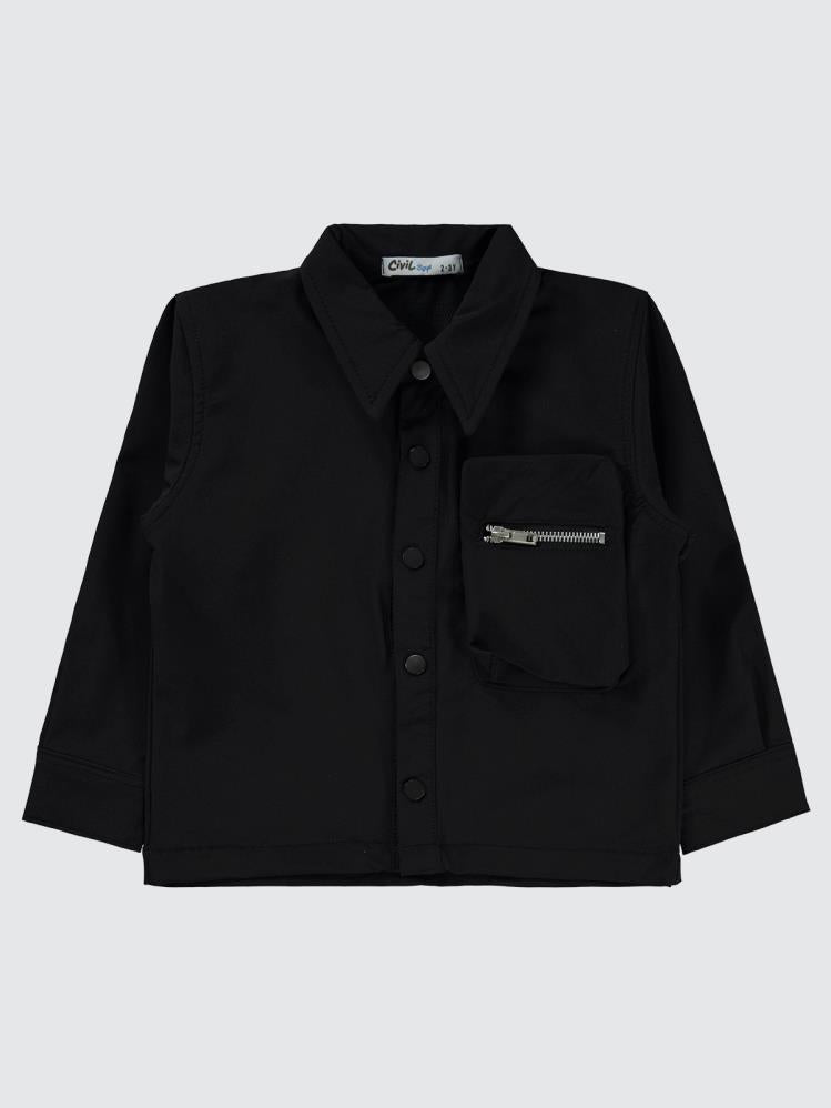 Civil Boys Balon Cepli 2-5 Yaş Ceket - Siyah