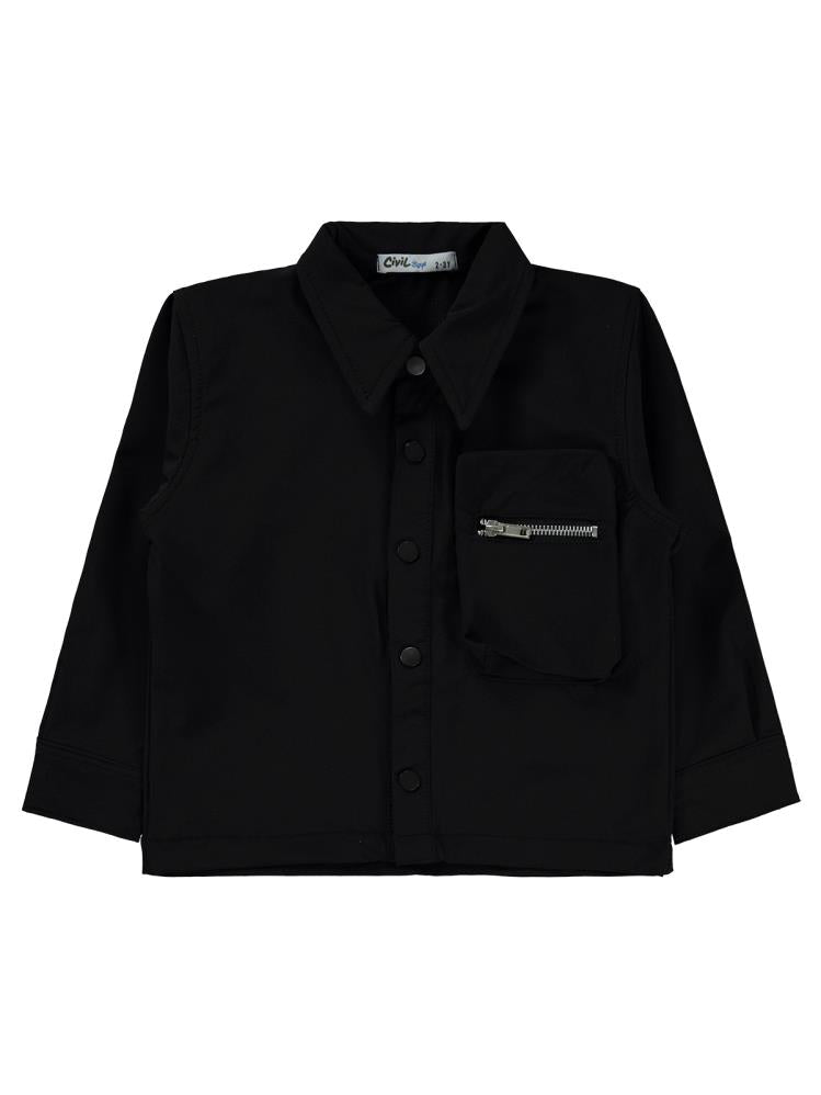 Civil Boys Balon Cepli 2-5 Yaş Ceket - Siyah