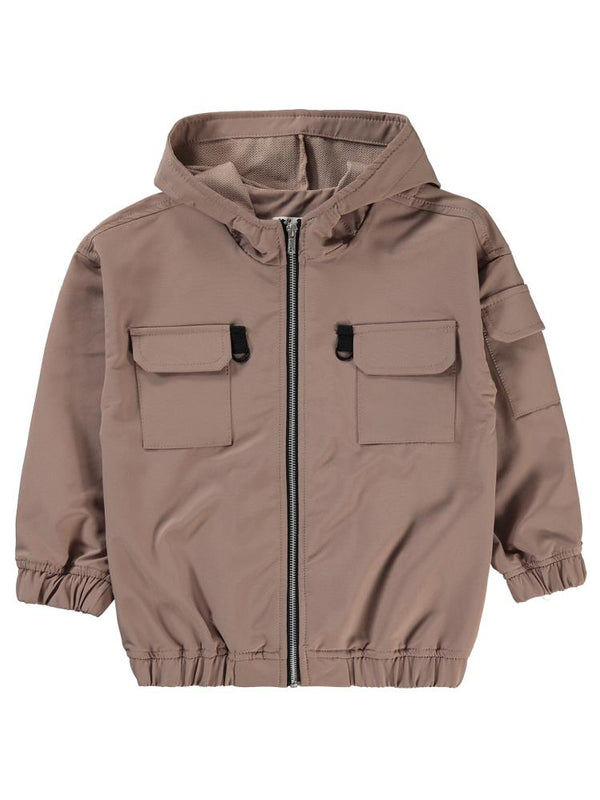 Civil Boys Çift Cepli Kapşonlu 6-9 Yaş Ceket - Bej