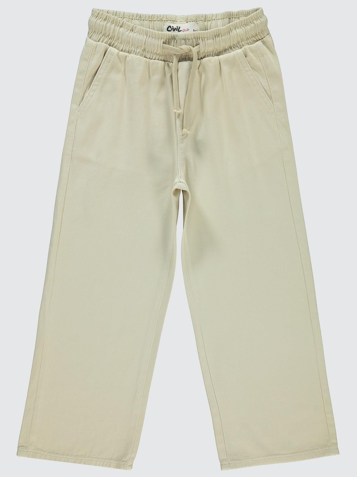 Civil Girls Bol Paça 10-13 Yaş Pantolon - Bej