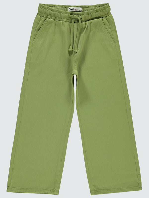 Civil Girls Bol Paça 6-9 Yaş Pantolon - Haki