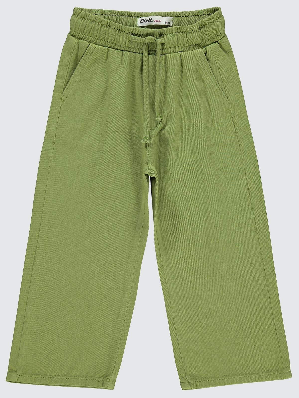 Civil Girls Bol Paça 2-5 Yaş Pantolon - Haki