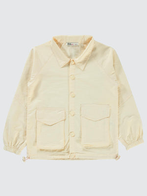 Civil Girls Körük Cepli 6-9 Yaş Ceket - Ekru