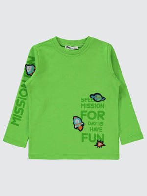 Civil Boys Mıssıon Baskılı 2-5 Yaş Sweatshirt - Yeşil