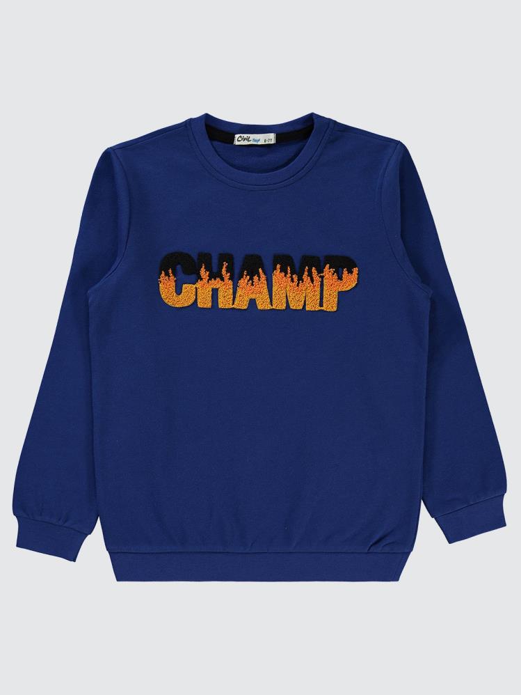 Civil Boys Champ Baskılı 10-13 Yaş Sweatshirt - Lacivert