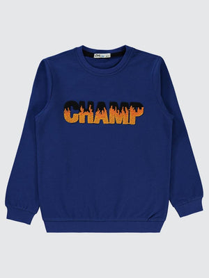 Civil Boys Champ Baskılı 10-13 Yaş Sweatshirt - Lacivert