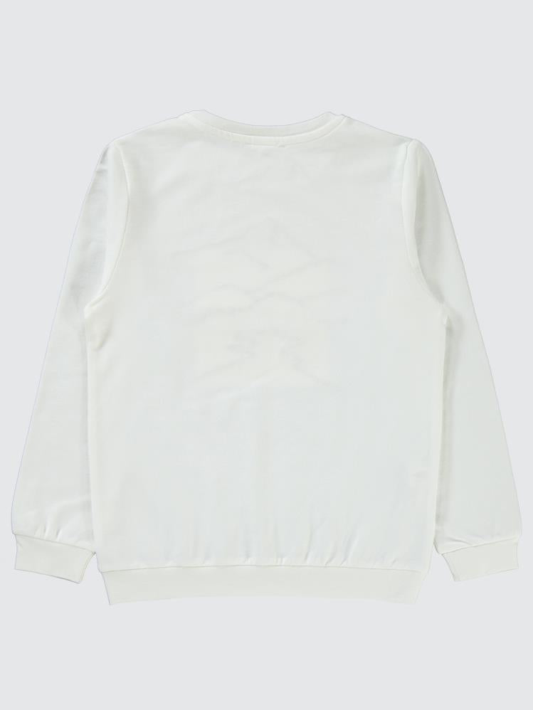 Civil Boys Nature baskılı 6-9 Yaş Sweatshirt - Ekru