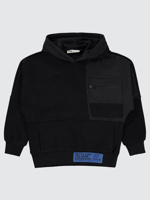 Civil Boys Haver Stay Armalı Kapşonlu 10-13 Yaş Sweatshirt - Siyah