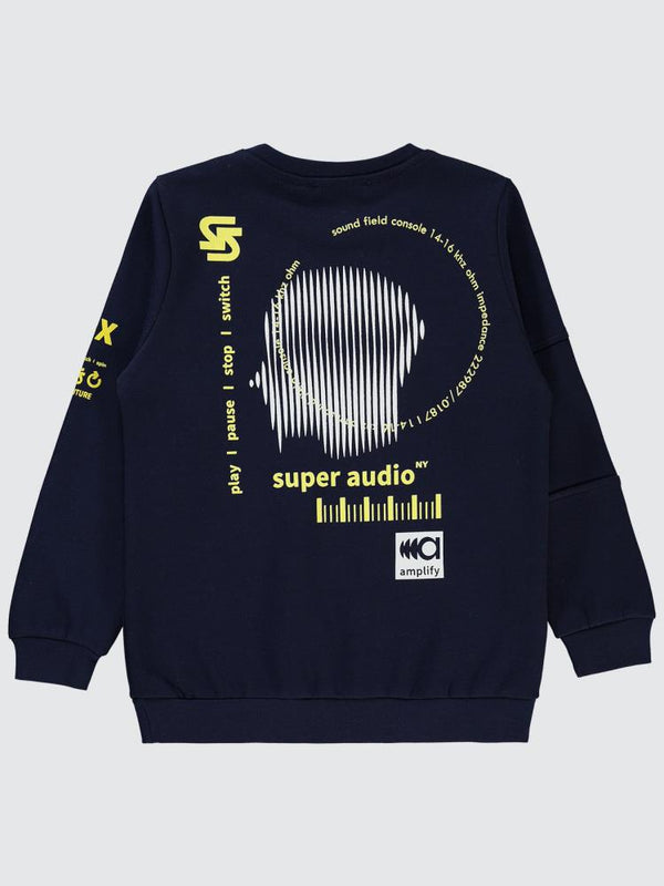 Civil Boys Super Audio Baskılı 10-13 Yaş Sweatshirt - Lacivert