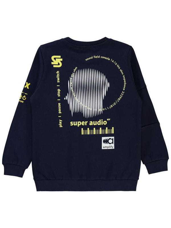Civil Boys Super Audio Baskılı 10-13 Yaş Sweatshirt - Lacivert