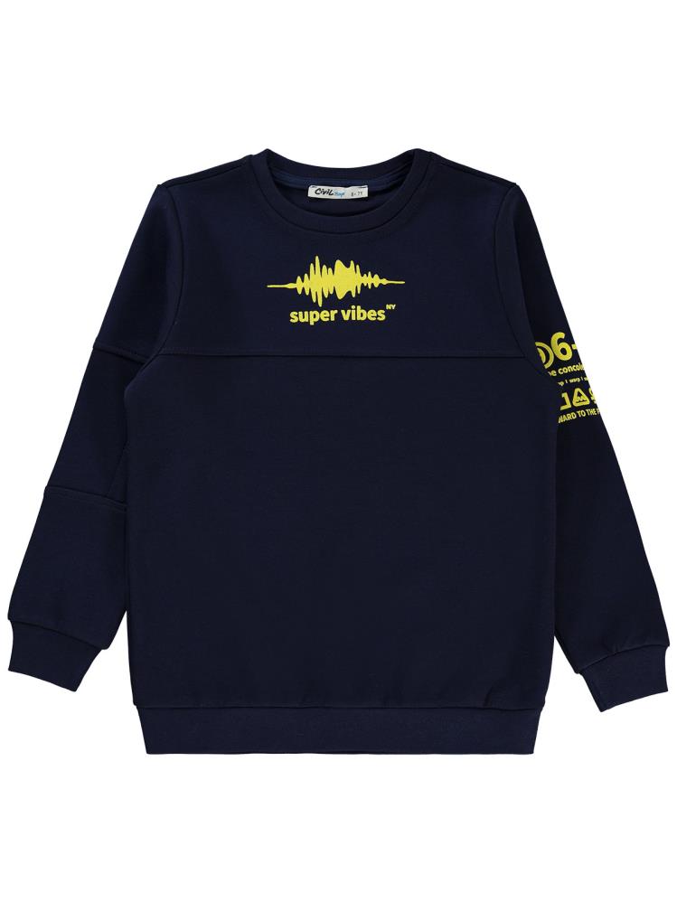 Civil Boys Super Audio Baskılı 10-13 Yaş Sweatshirt - Lacivert