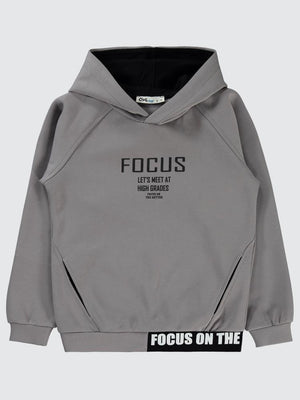 Civil Boys Focus Baskılı 6-9 Yaş Sweatshirt - Gri