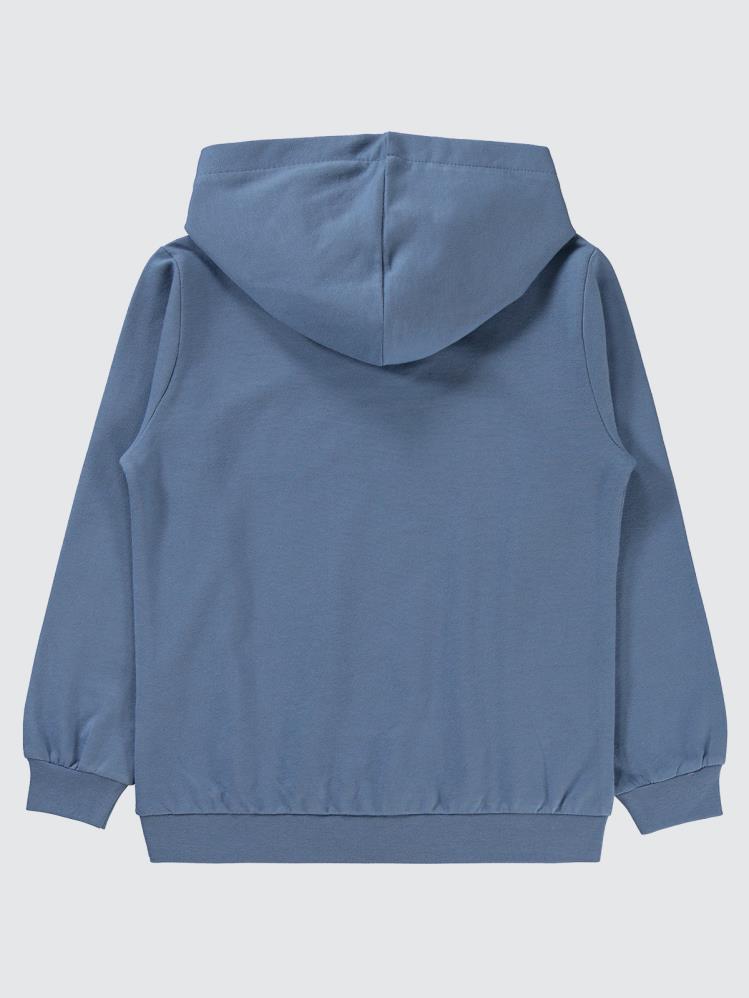 Civil Boys Brooklyn Baskılı Kapşonlu 10-13 Yaş Sweatshirt - Mavi