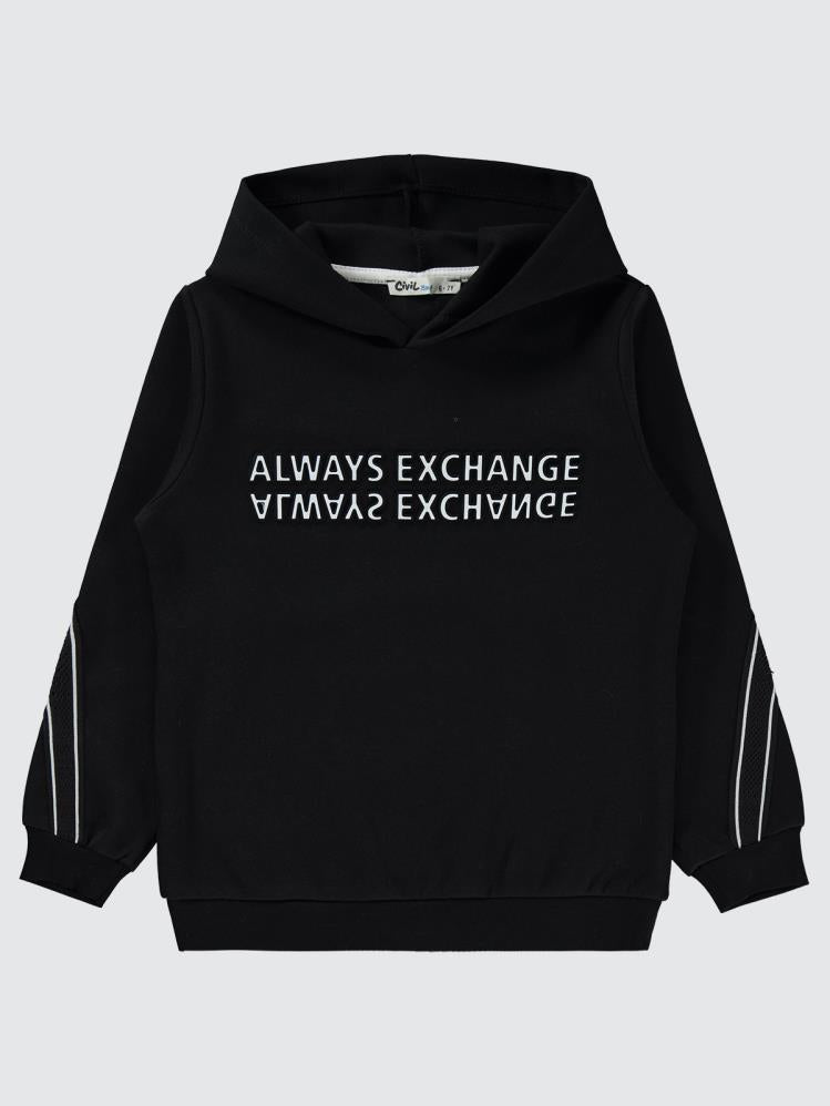 Civil Boys Always Change Baskılı 6-9 Yaş Sweatshirt - Siyah
