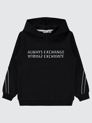 Civil Boys Always Change Baskılı 6-9 Yaş Sweatshirt - Siyah