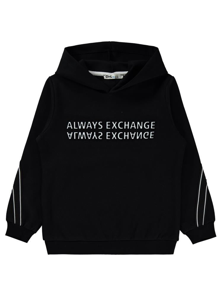 Civil Boys Always Change Baskılı 6-9 Yaş Sweatshirt - Siyah