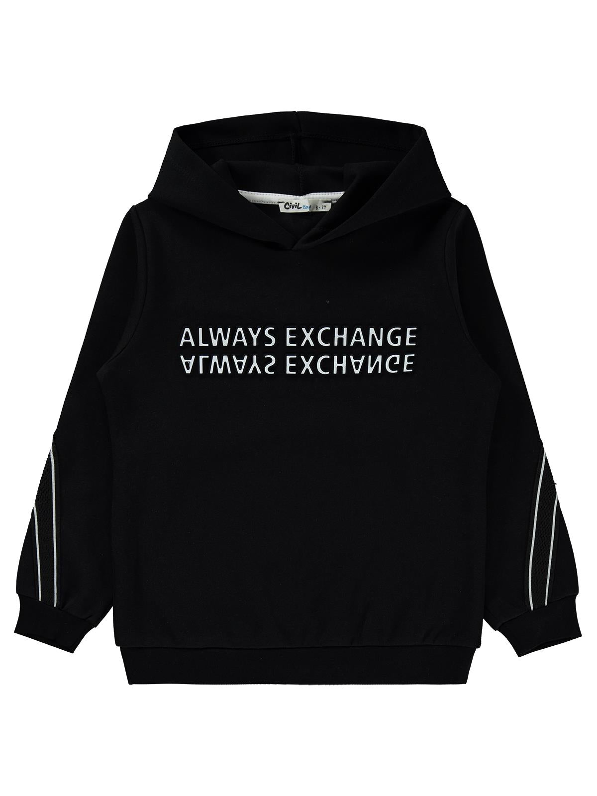 Civil Boys Always Change Baskılı 6-9 Yaş Sweatshirt - Siyah