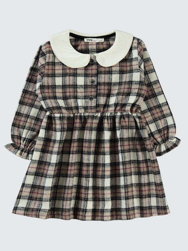 Civil Girls Yakalı 2-5 Yaş Elbise - Bej
