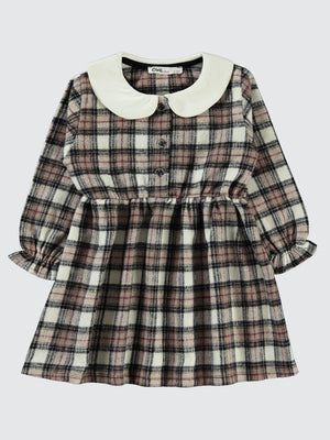 Civil Girls Yakalı 2-5 Yaş Elbise - Bej