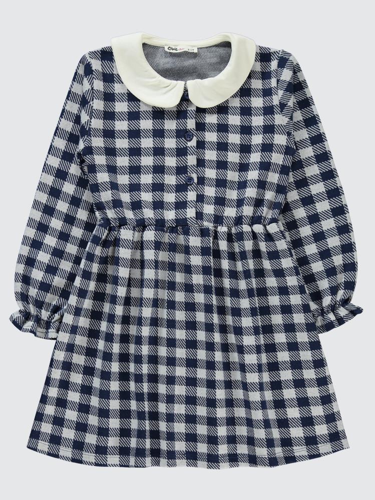 Civil Girls 6-9 Yaş Elbise - Lacivert