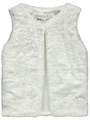 Civil Girls Pelüş 2-5 Yaş Yelek - Ekru