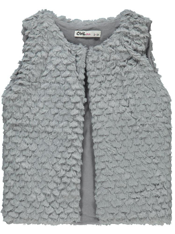 Civil Girls Pelüş 2-5 Yaş Yelek - Gri