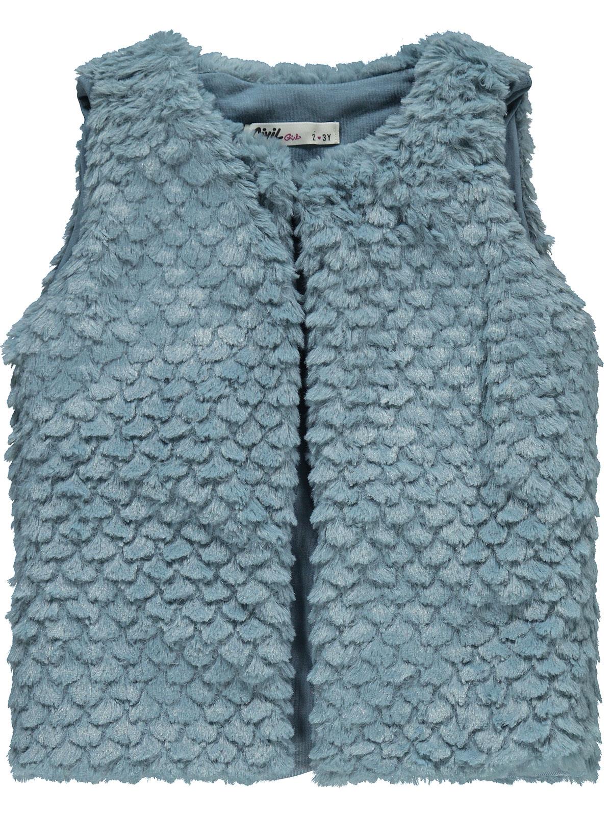 Civil Girls Pelüş 2-5 Yaş Yelek - Mavi