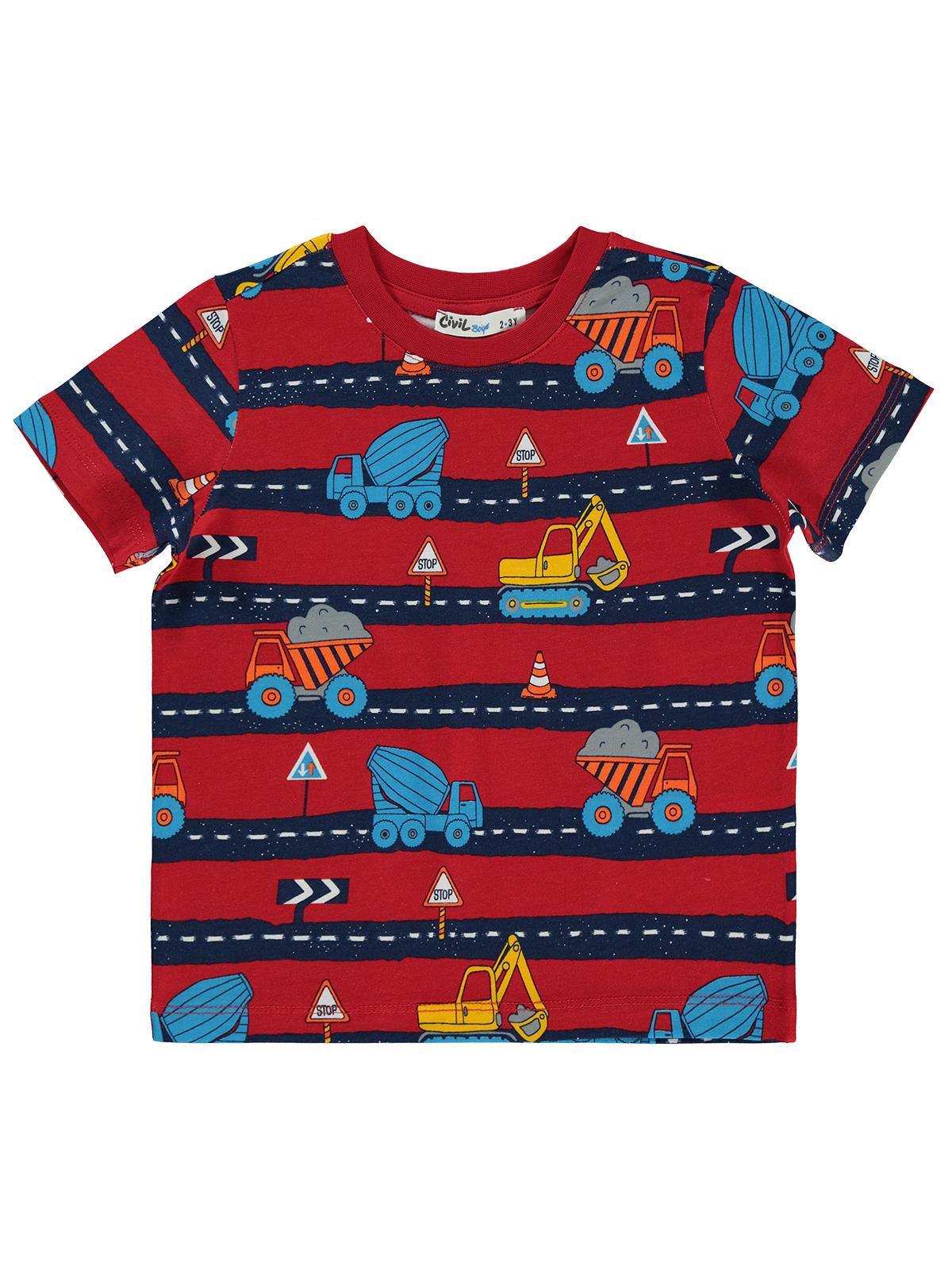 Civil Boys Yol Empirme 2-5 Yaş Tişört - Kırmızı