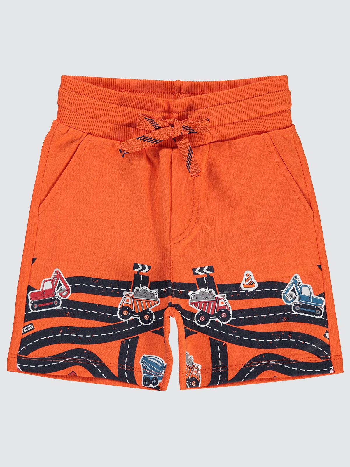Civil Boys Yol Baskılı 2-5 Yaş Kapri - Turuncu