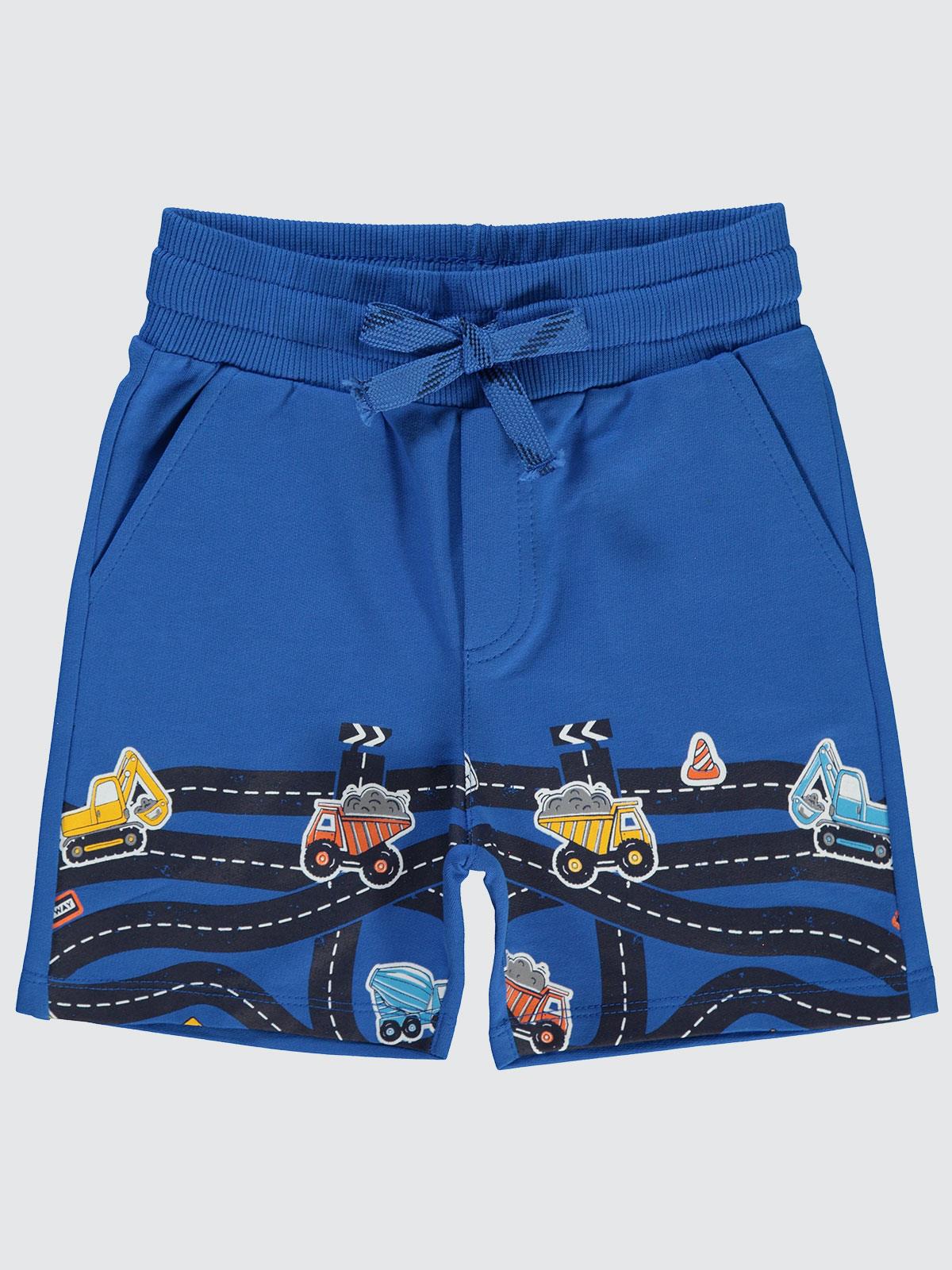 Civil Boys Yol Baskılı 2-5 Yaş Kapri - Mavi