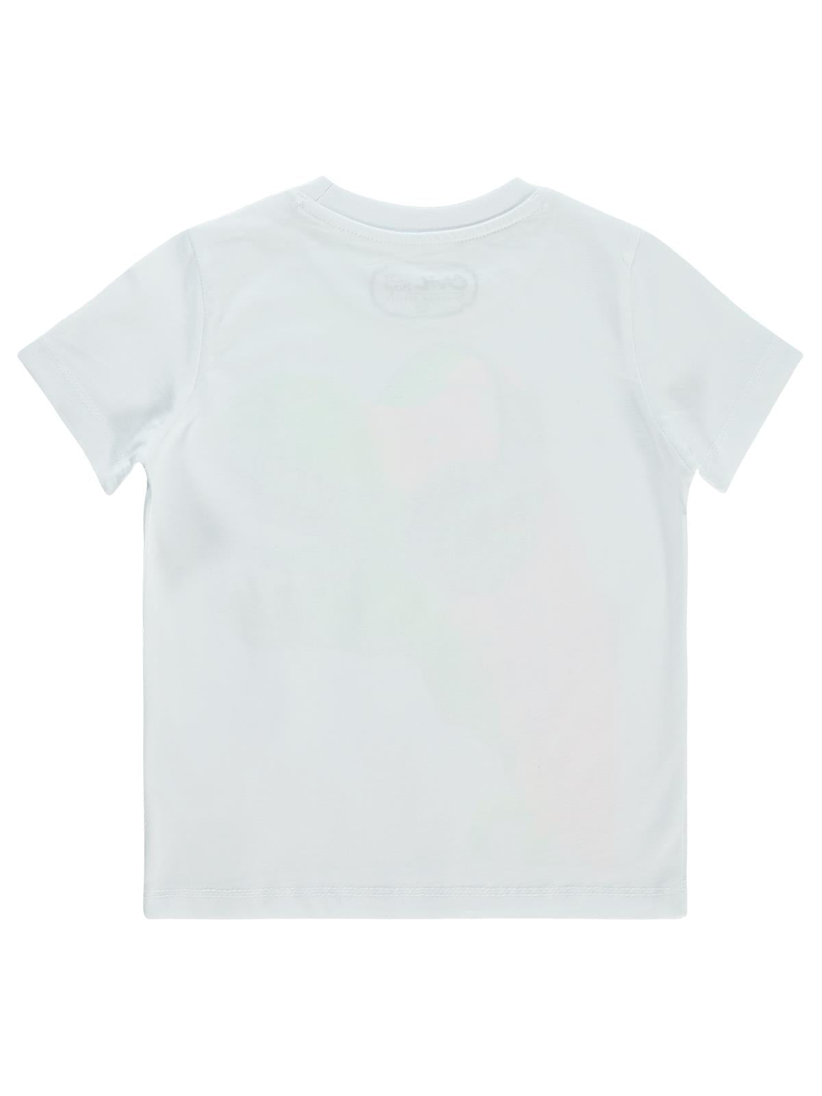 Civil Boys Kulaklıklı Dino Baskılı 2-5 Yaş Tişört - Beyaz