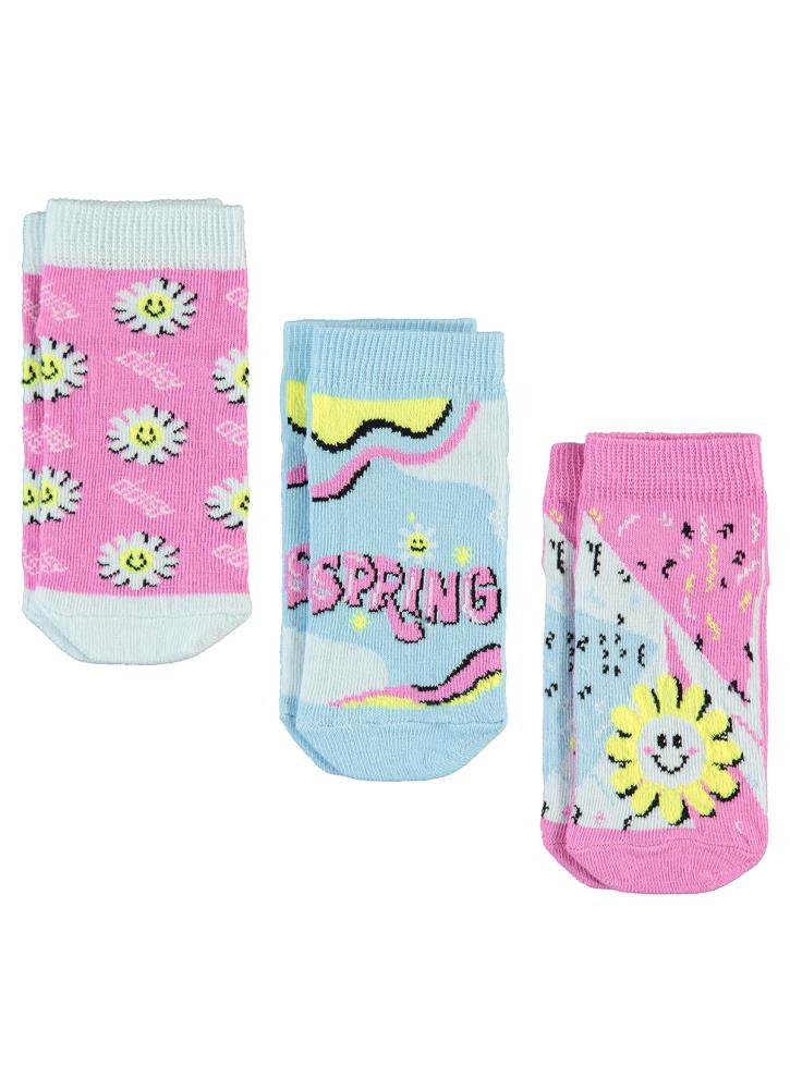 Civil Girls Daisy 3'lü 2-12 Yaş Patik Çorap