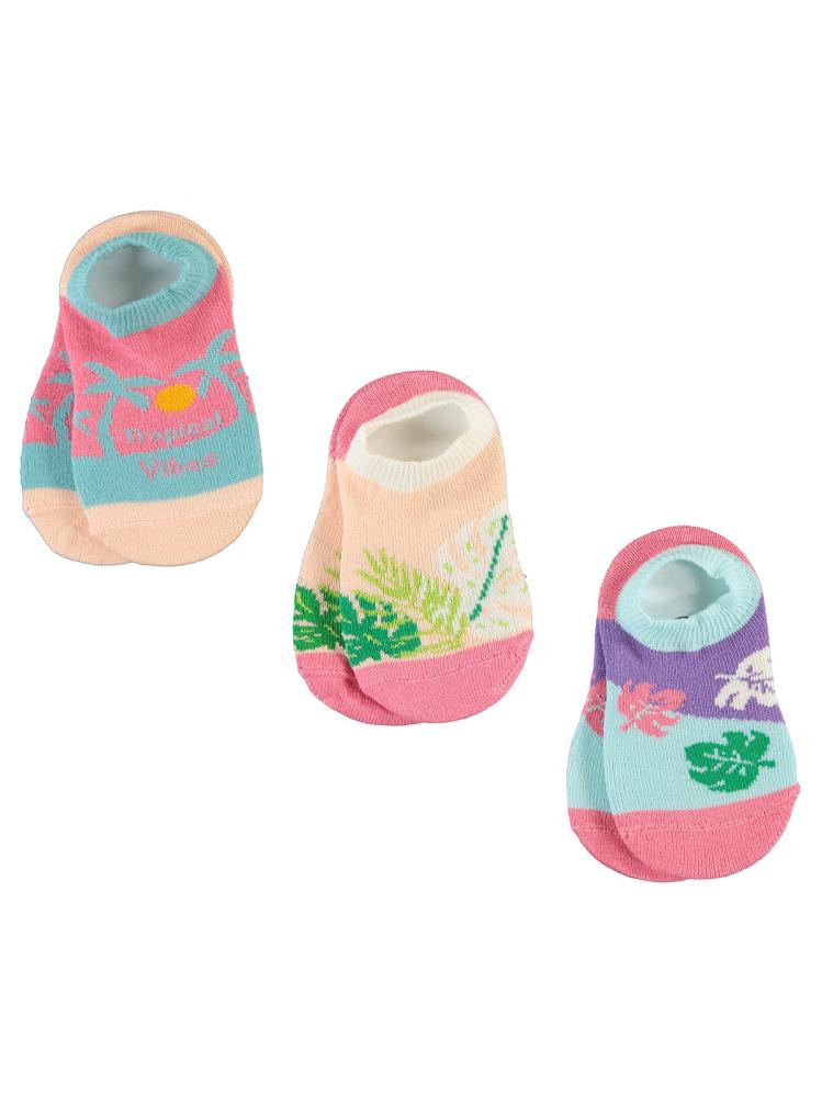Civil Girls Tropical 3'lü 2-12 Yaş Babet Çorap