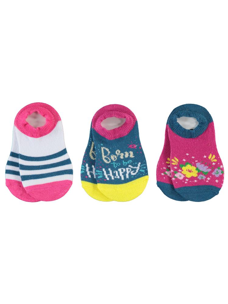 Civil Girls Happy 3'lü 2-12 Yaş Babet Çorap