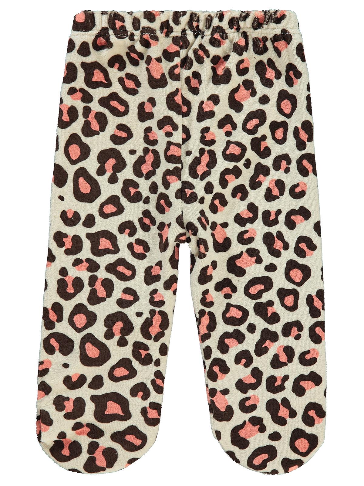 Civil Baby Leopar Empirme Baskılı 1-6 Ay Tek Alt Bebe - Fil Dişi