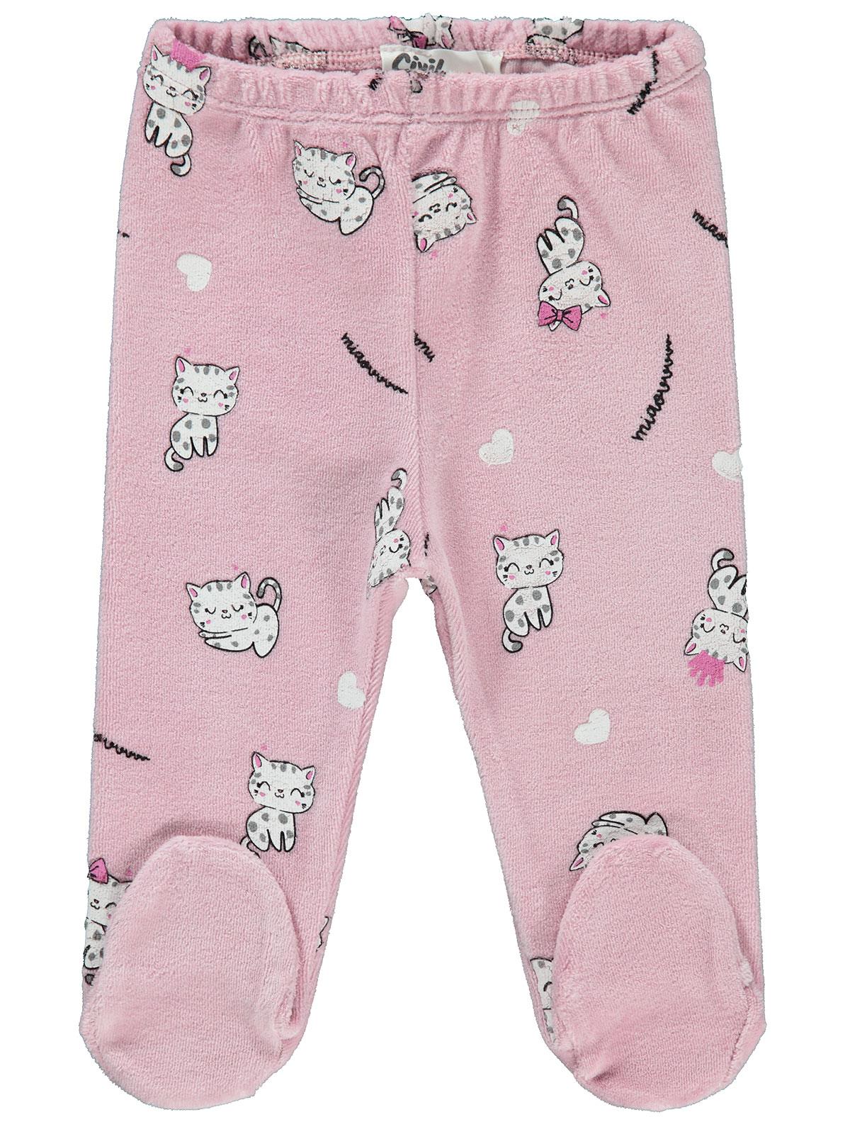 Civil Baby Kedil Baskılı Patikli 1-6 Ay Tek Alt Bebe - Pembe