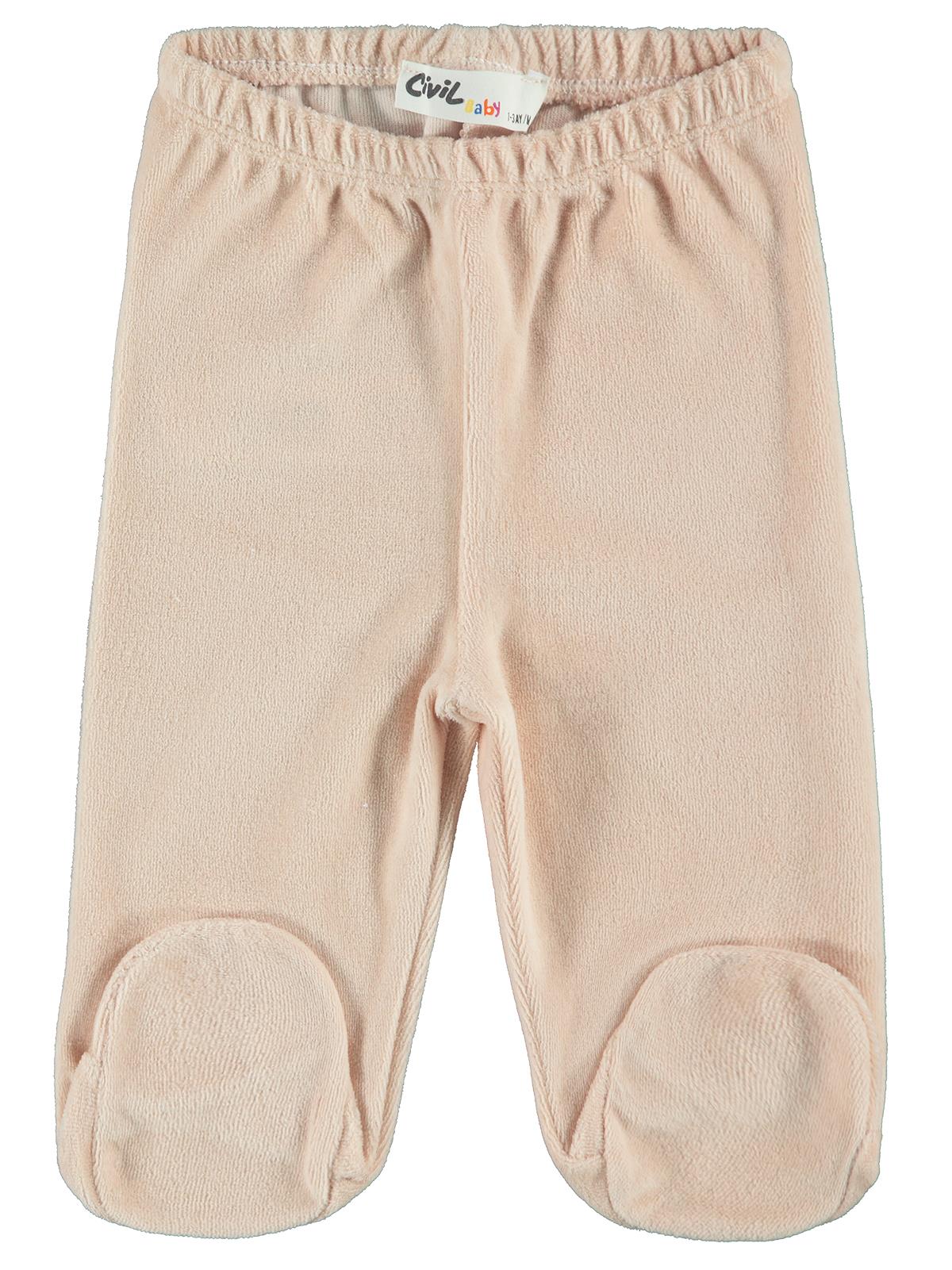 Civil Baby Düz Basic 1-6 Ay Tek Alt Bebe - Pudra