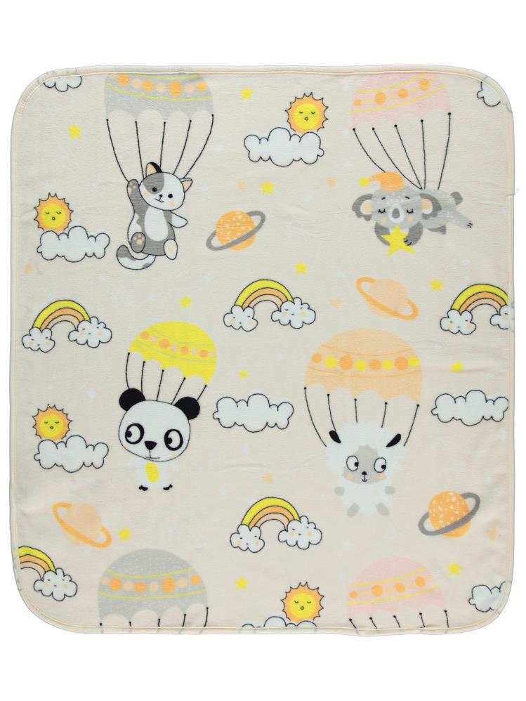 Civil Gökyüzü Empirme Baskılı Battaniye - Bej