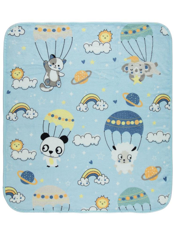 Civil Gökyüzü Empirme Baskılı Battaniye - Mavi