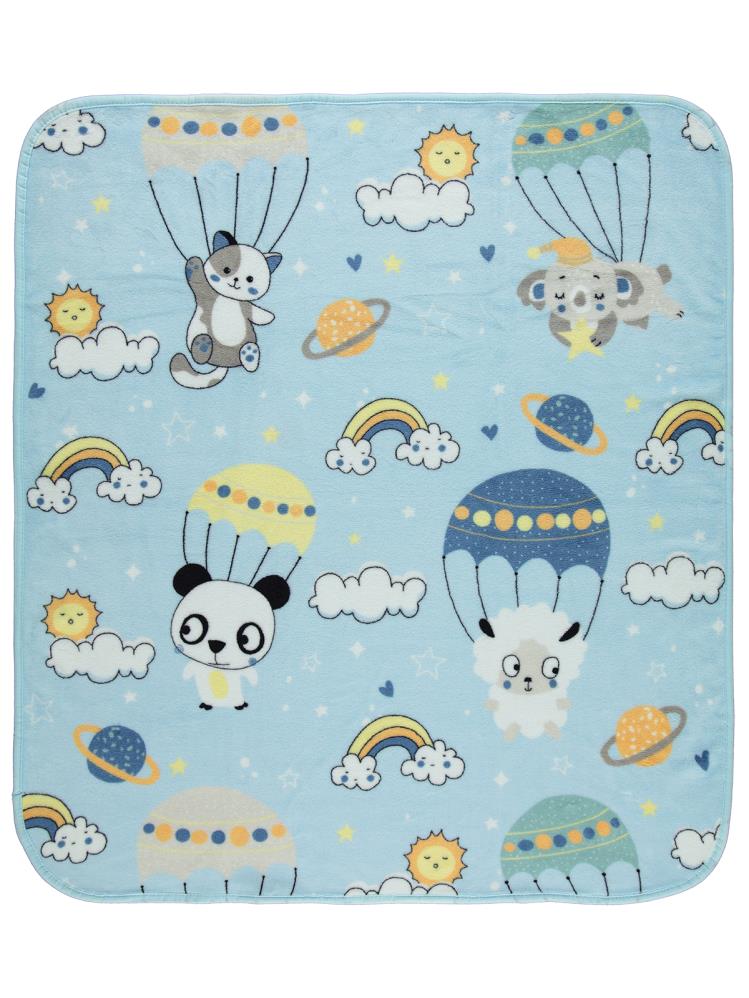 Civil Gökyüzü Empirme Baskılı Battaniye - Mavi