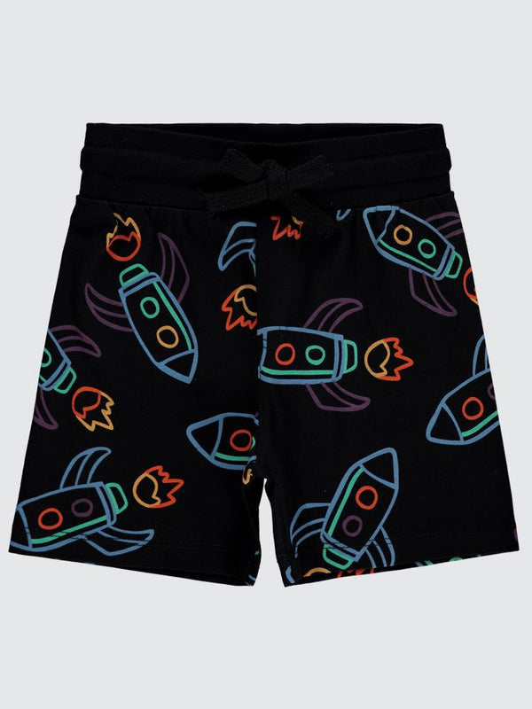 Civil Boys Çizgi Space Empirme 2-5 Yaş Kapri - Siyah