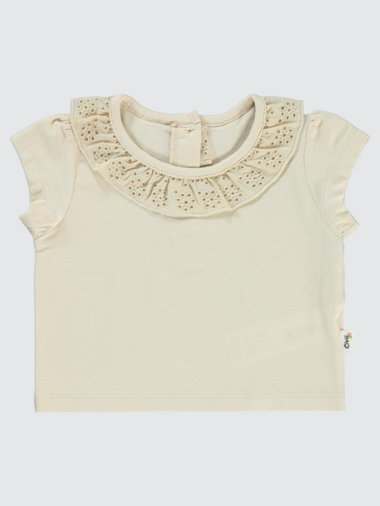 Civil Baby Yaka Brodeli 6-18 Ay Tişört - Fil Dişi